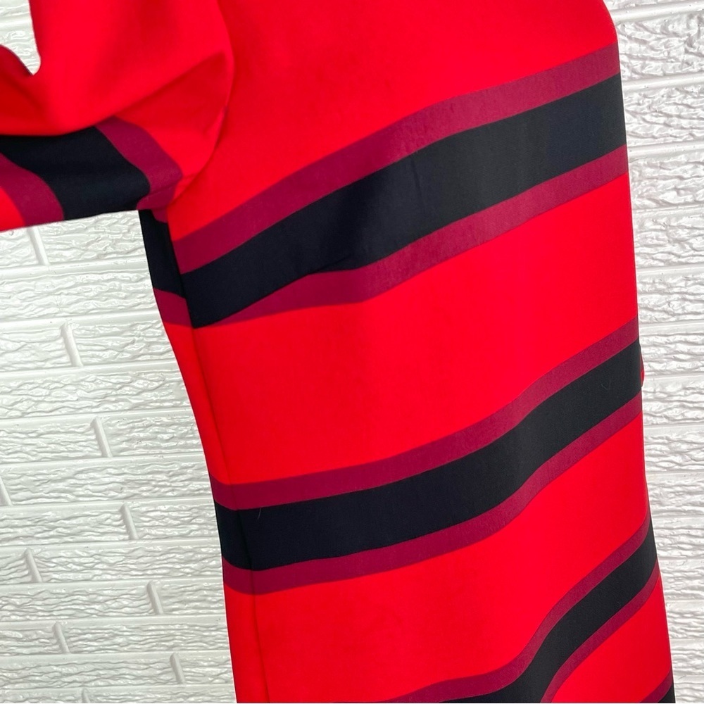 Premise Dresses Red Black Striped Shift Dress with Pockets Size 10 - Picture 11 of 11